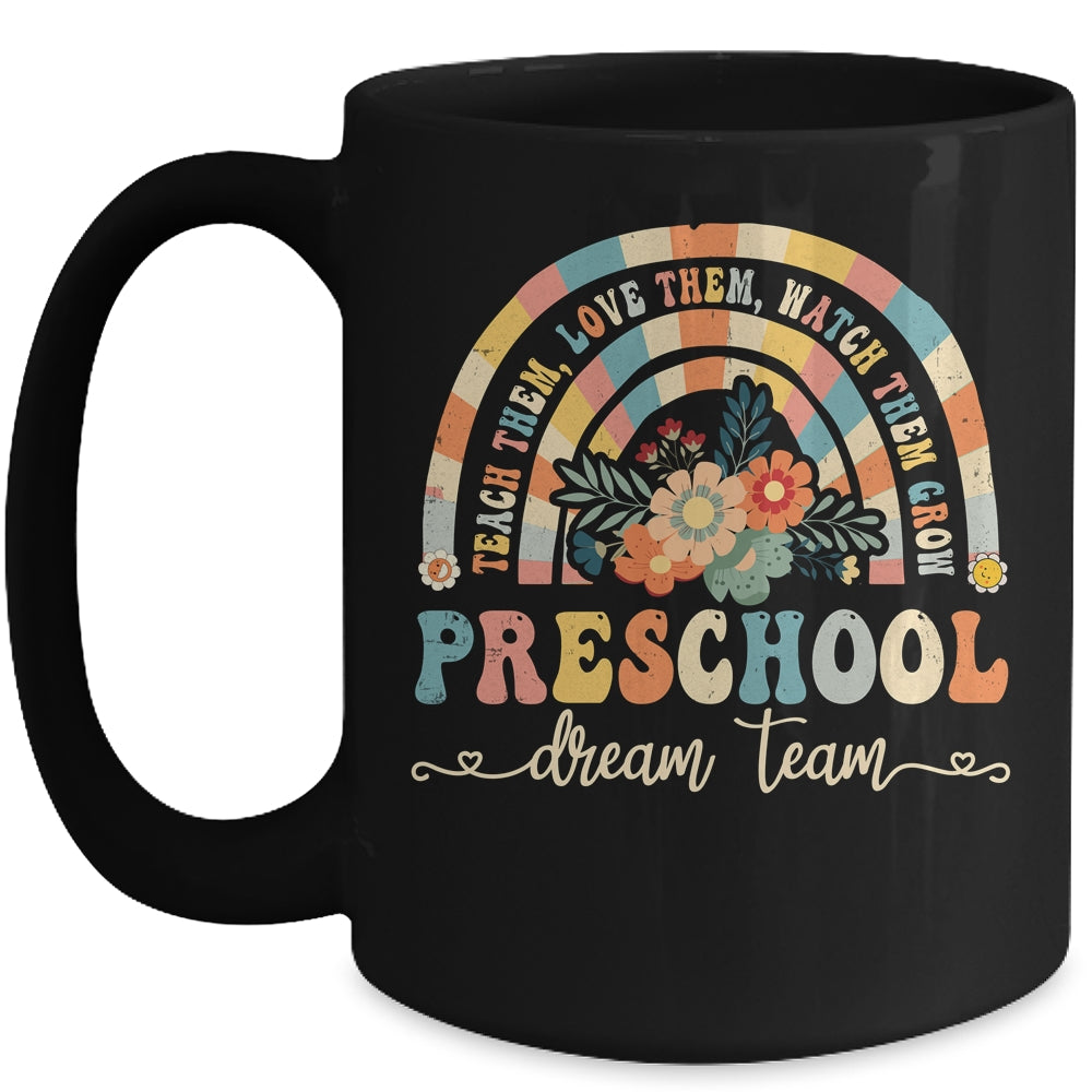 Groovy Preschool Dream Team Retro Back To School Teachers Mug | siriusteestore