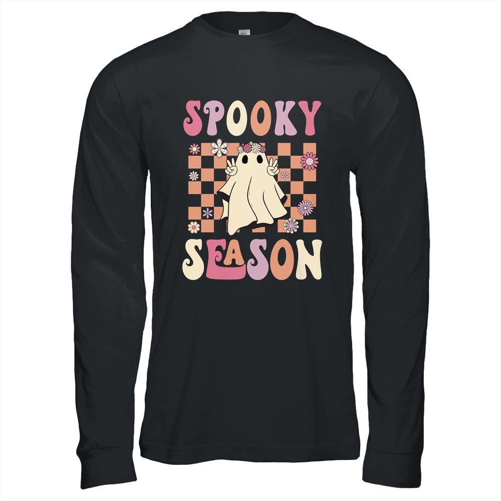 Groovy Retro Halloween Spooky Teacher Trick Or Teach Teacher Shirt & Hoodie | siriusteestore