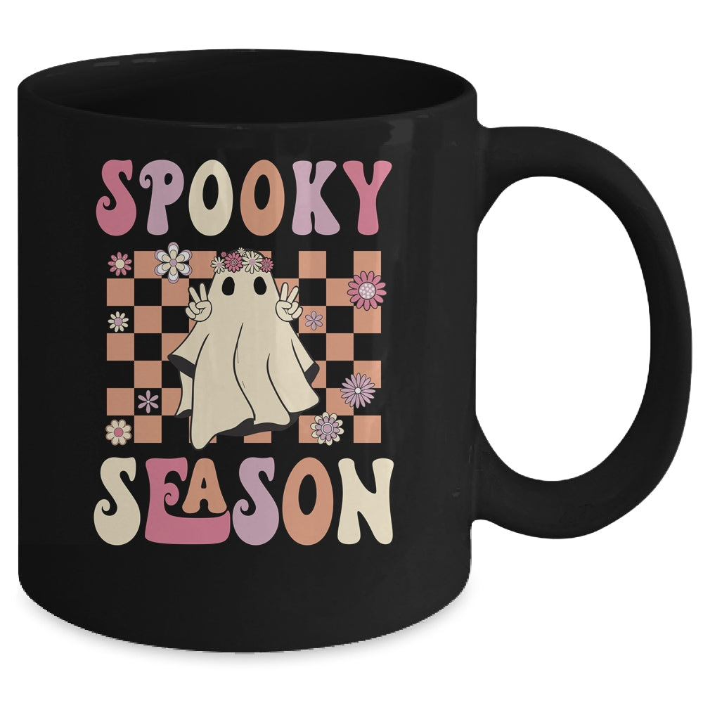Groovy Retro Halloween Spooky Teacher Trick Or Teach Teacher Mug | siriusteestore