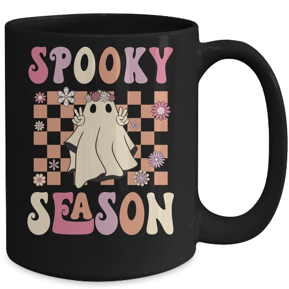 Groovy Retro Halloween Spooky Teacher Trick Or Teach Teacher Mug | siriusteestore