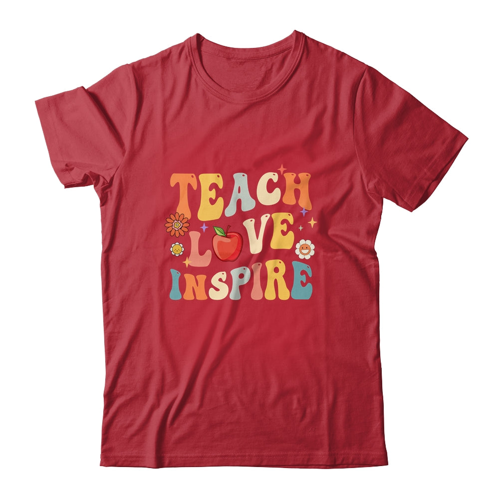 Groovy Retro Teach Love Inspire Back To School Shirt & Hoodie | siriusteestore