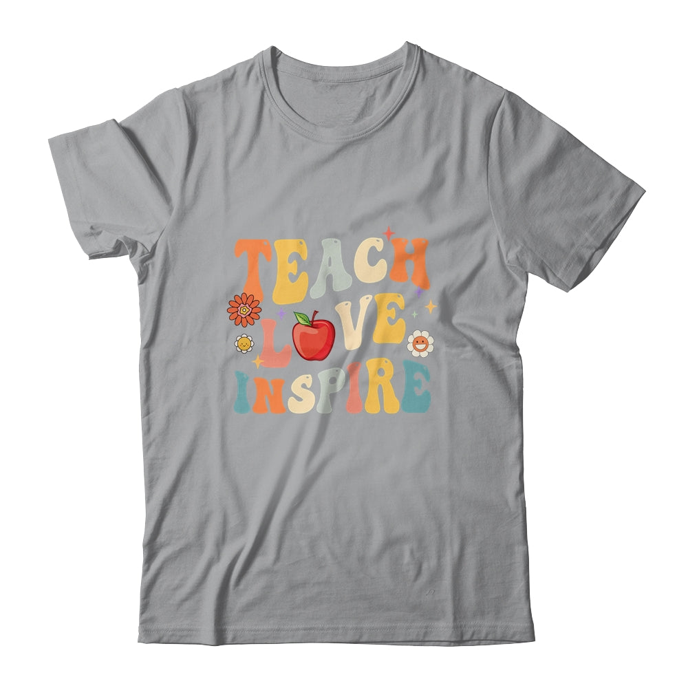Groovy Retro Teach Love Inspire Back To School Shirt & Hoodie | siriusteestore