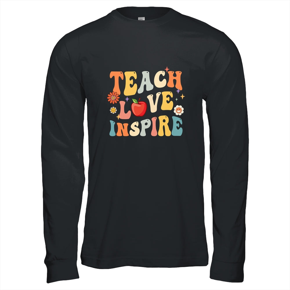 Groovy Retro Teach Love Inspire Back To School Shirt & Hoodie | siriusteestore