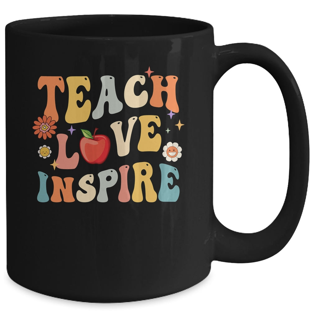 Groovy Retro Teach Love Inspire Back To School Mug | siriusteestore