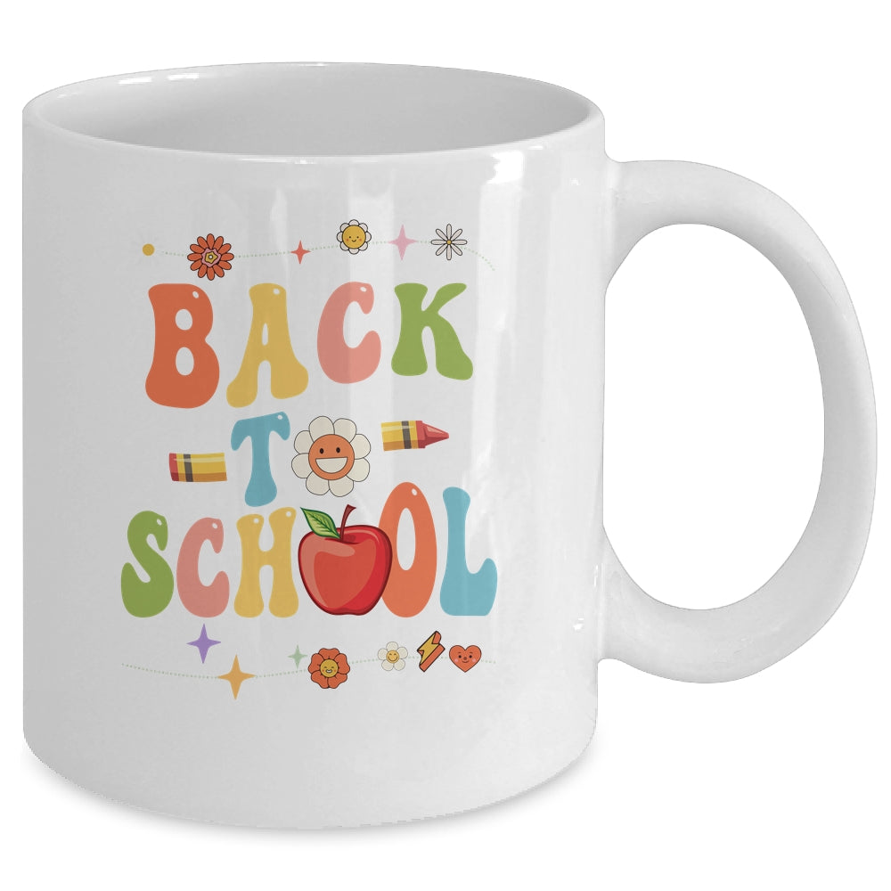 Groovy Teacher Grade Elementary Retro Welcome Back To School Mug | siriusteestore