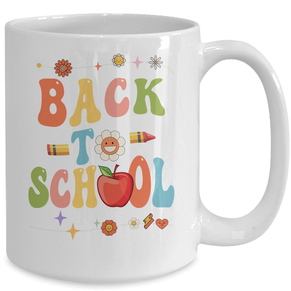 Groovy Teacher Grade Elementary Retro Welcome Back To School Mug | siriusteestore