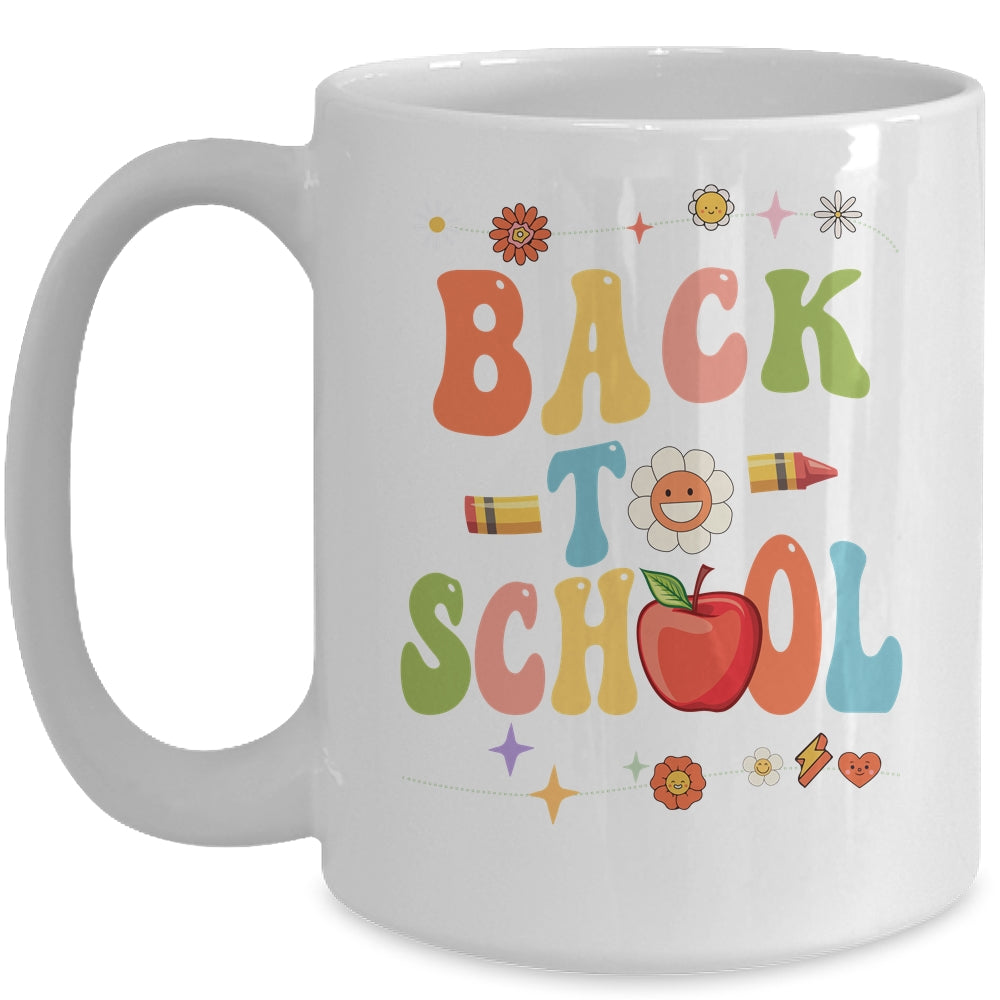 Groovy Teacher Grade Elementary Retro Welcome Back To School Mug | siriusteestore