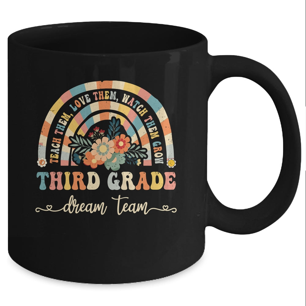 Groovy Third Grade Dream Team Retro Back To School Teachers Mug | siriusteestore