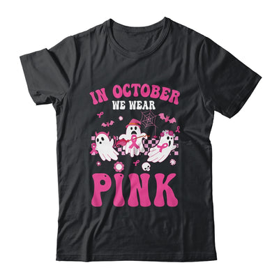 Groovy Wear Pink Breast Cancer Warrior Ghost Halloween Shirt & Hoodie | siriusteestore