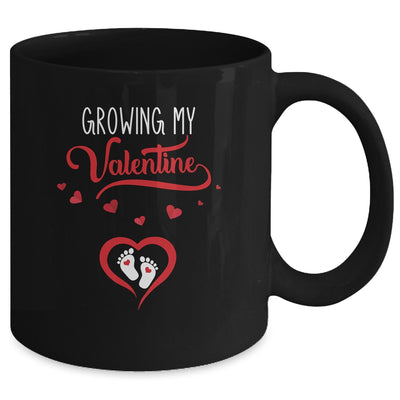 Growing My Valentine Pregnancy New Mom Valentines Day Mug | siriusteestore