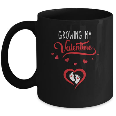 Growing My Valentine Pregnancy New Mom Valentines Day Mug | siriusteestore