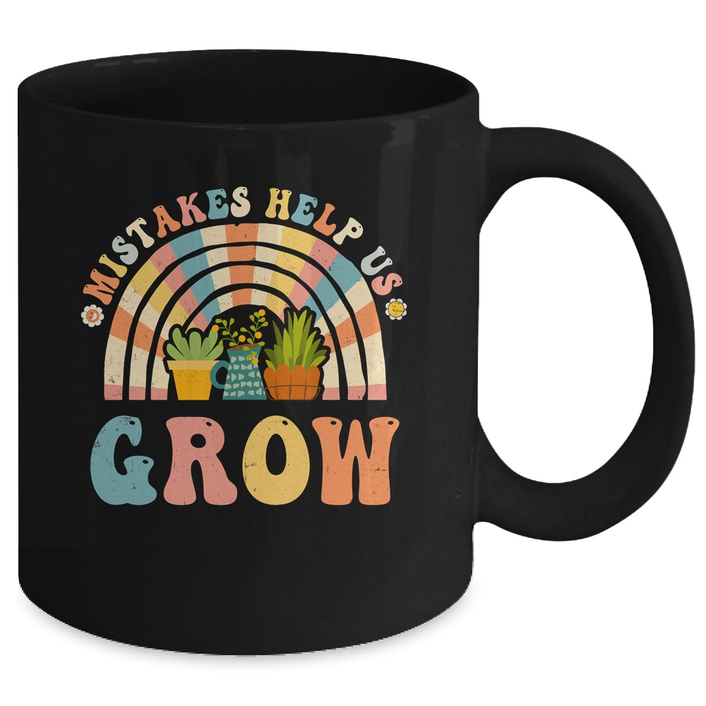 Growth Mindset Positive Retro Teachers Back To School Groovy Mug | siriusteestore