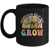 Growth Mindset Positive Retro Teachers Back To School Groovy Mug | siriusteestore
