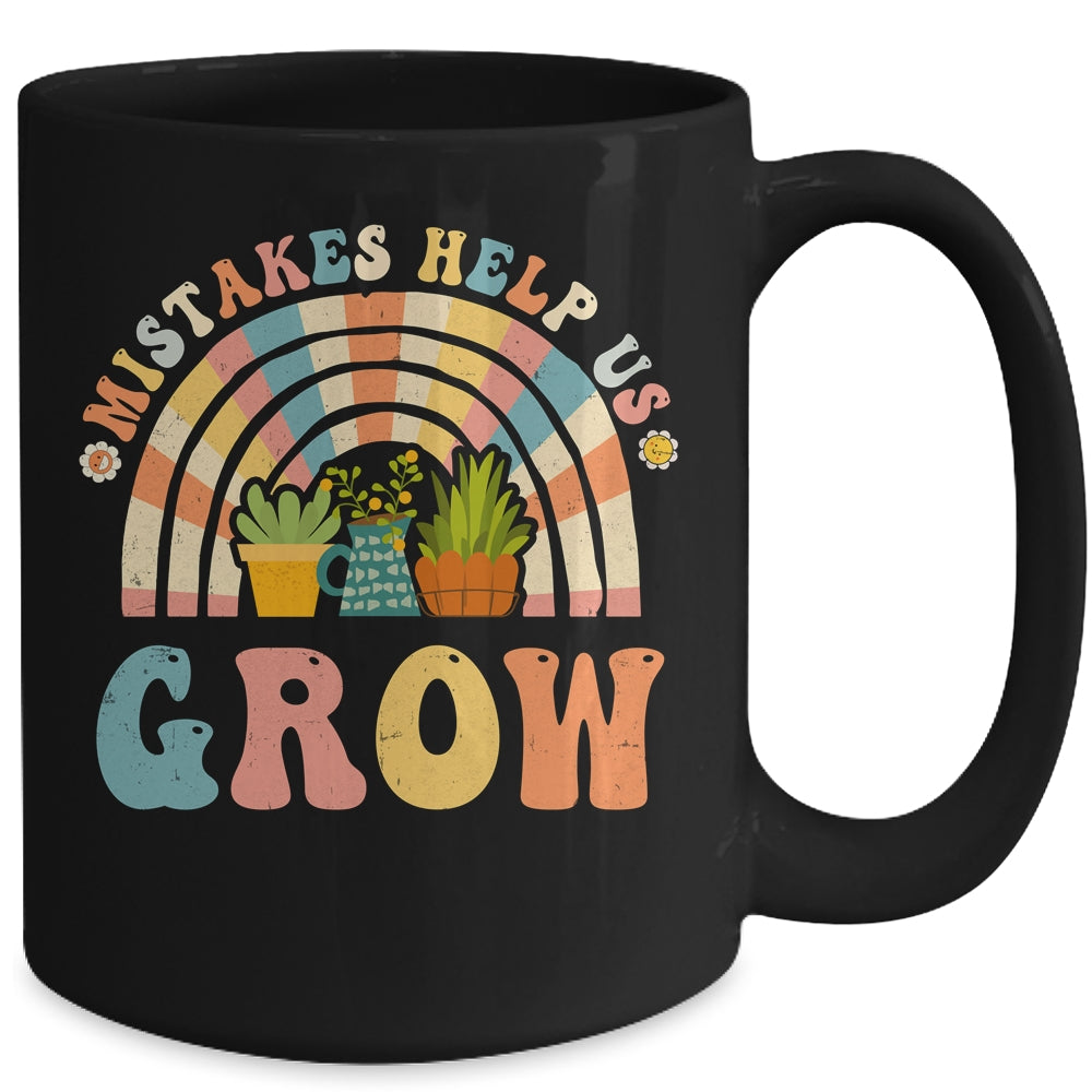 Growth Mindset Positive Retro Teachers Back To School Groovy Mug | siriusteestore