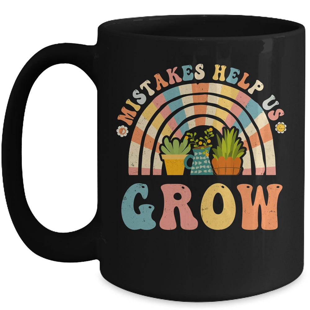 Growth Mindset Positive Retro Teachers Back To School Groovy Mug | siriusteestore