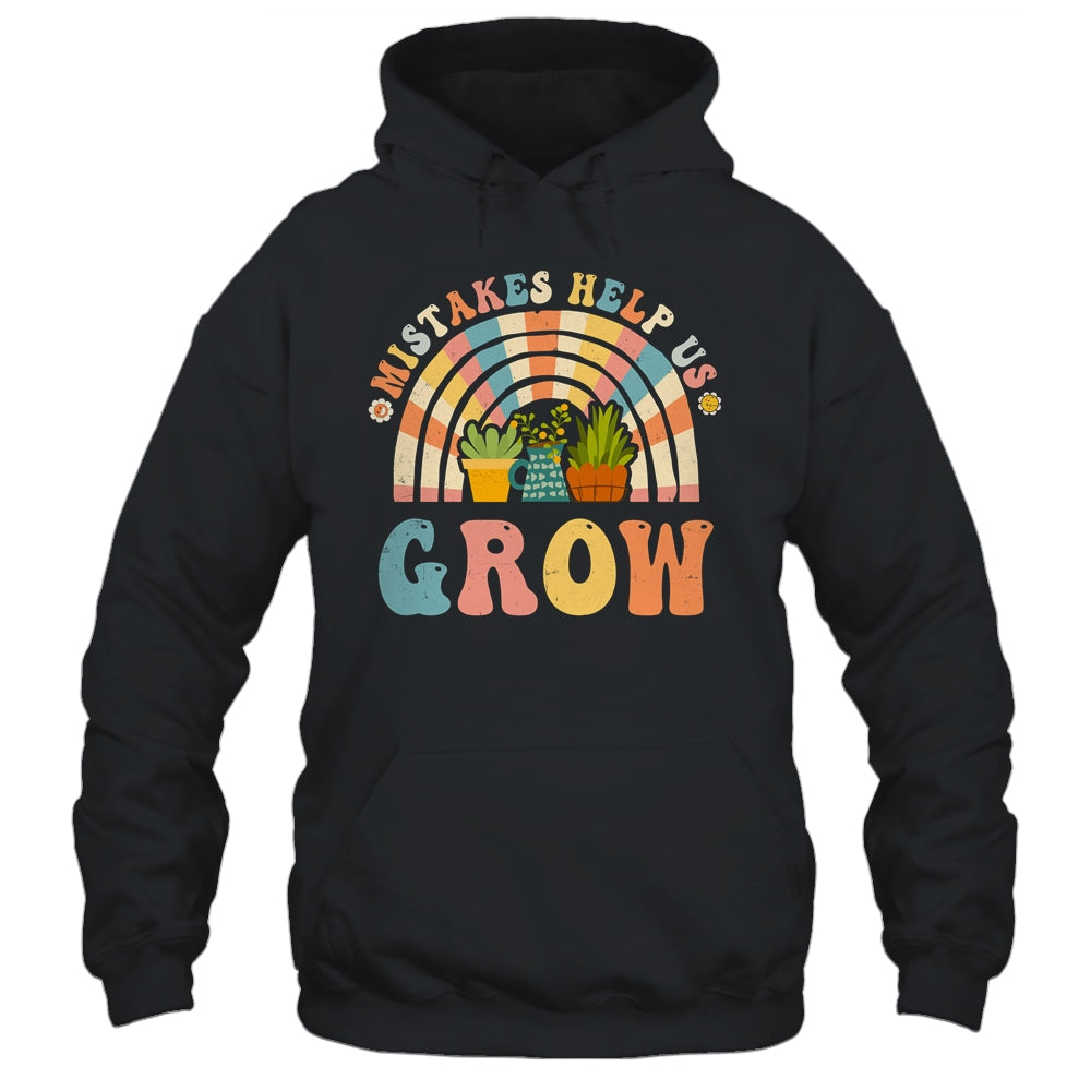 Growth Mindset Positive Retro Teachers Back To School Groovy Shirt & Hoodie | siriusteestore