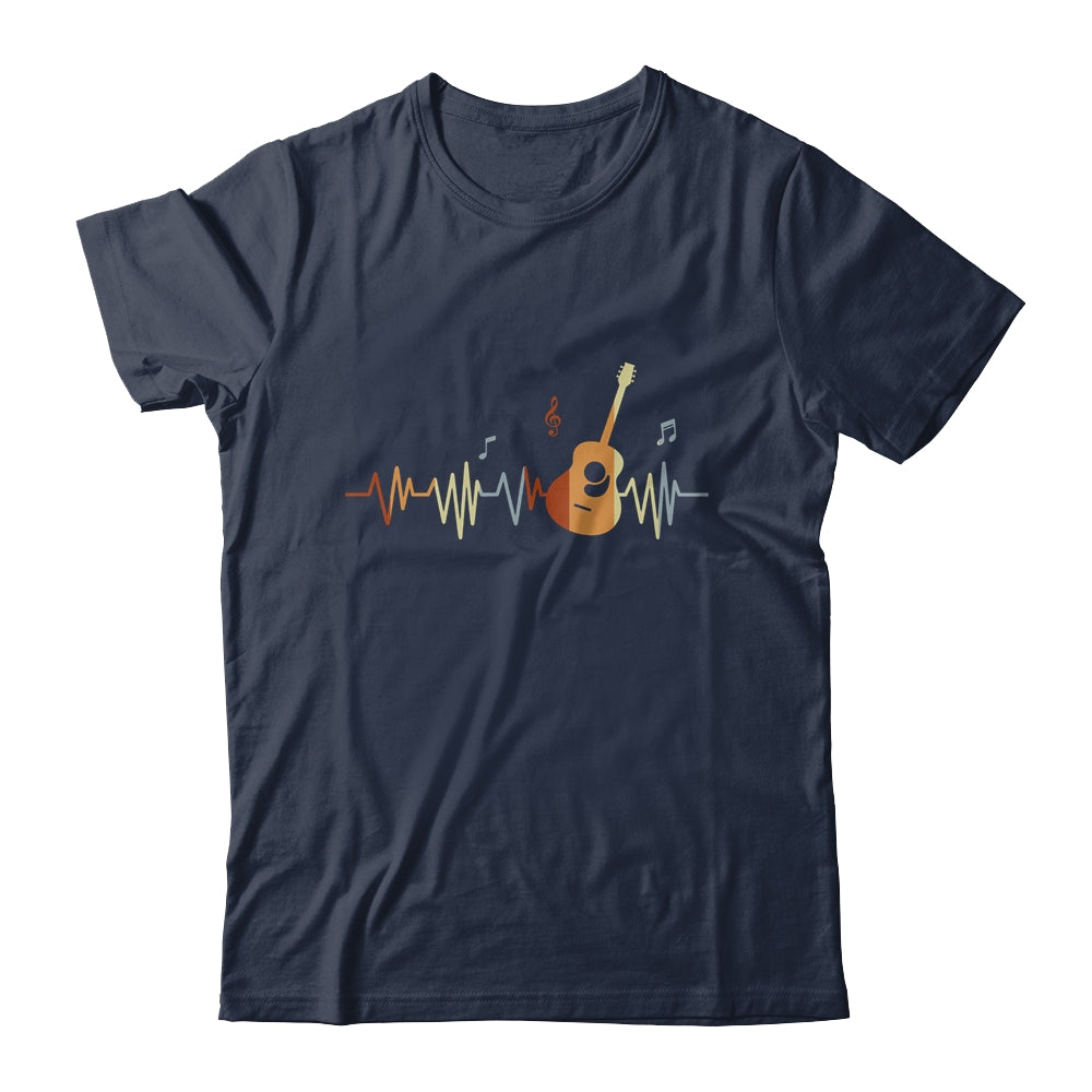 Guitar Heartbeat Vintage Musician Music Guitar Lover Shirt & Hoodie | siriusteestore