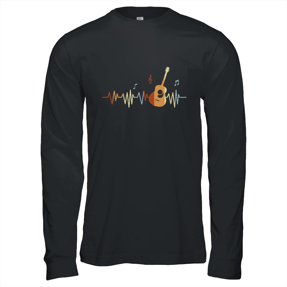 Guitar Heartbeat Vintage Musician Music Guitar Lover Shirt & Hoodie | siriusteestore