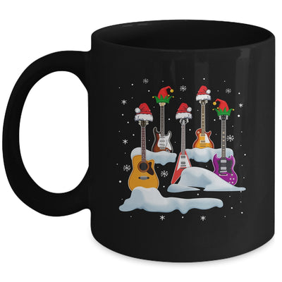 Guitar Santa Hat Christmas Tree Funny Music Loves Xmas Mug | siriusteestore