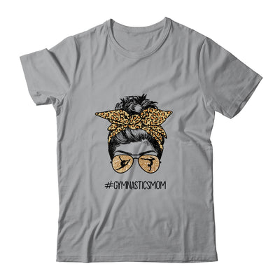 Gymnastics Mom Leopard Messy Bun Hair Glasses Shirt & Tank Top | siriusteestore