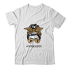 Gymnastics Mom Leopard Messy Bun Hair Glasses Shirt & Tank Top | siriusteestore