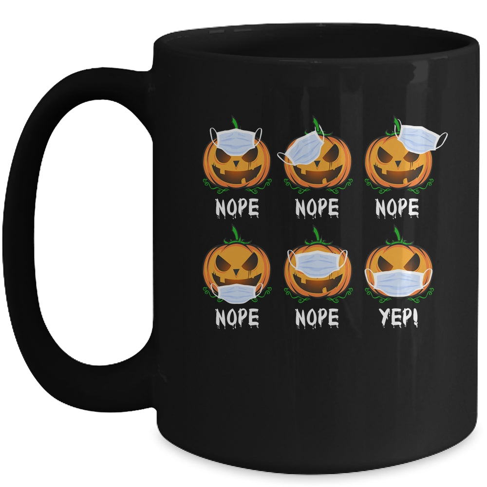 Halloween 2020 Pumpkin Wearing Mask Wrong Funny Gifts Mug | siriusteestore