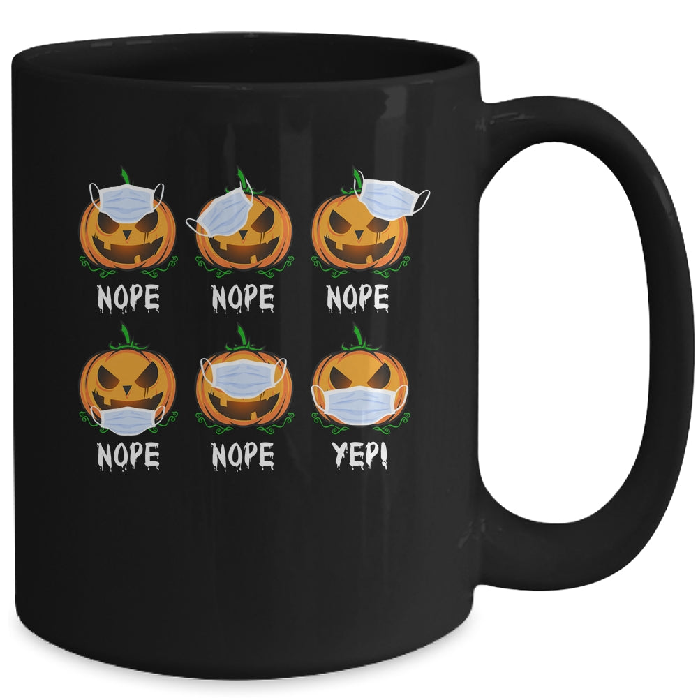 Halloween 2020 Pumpkin Wearing Mask Wrong Funny Gifts Mug | siriusteestore