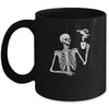Halloween Coffee Drinking Skeleton Skull Mug | siriusteestore