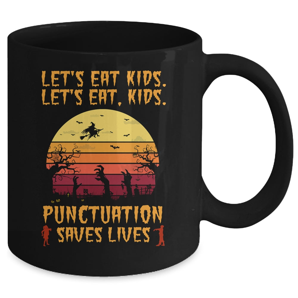 Halloween Costume Teacher Lets Eat Kids Punctuation Funny Mug | siriusteestore