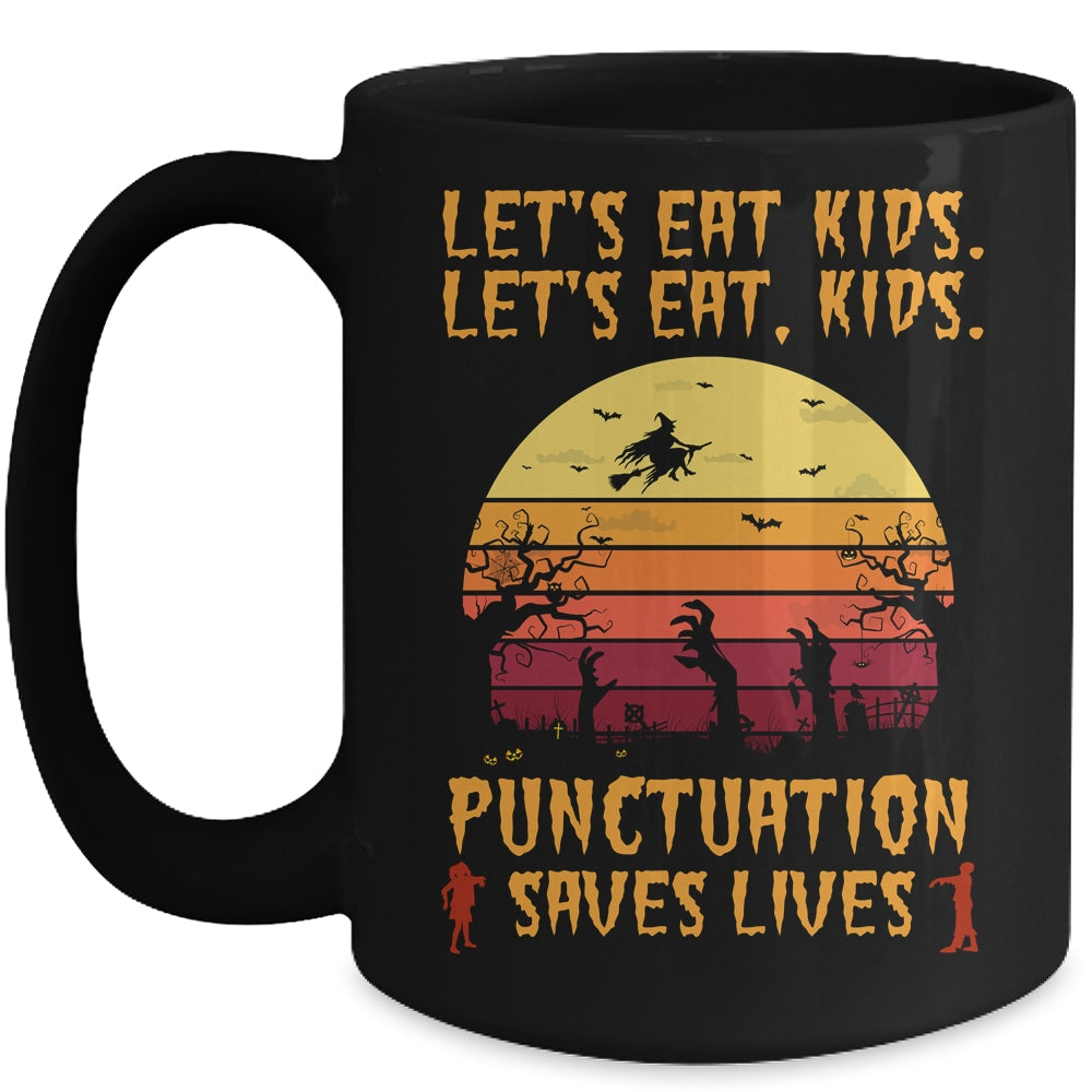 Halloween Costume Teacher Lets Eat Kids Punctuation Funny Mug | siriusteestore