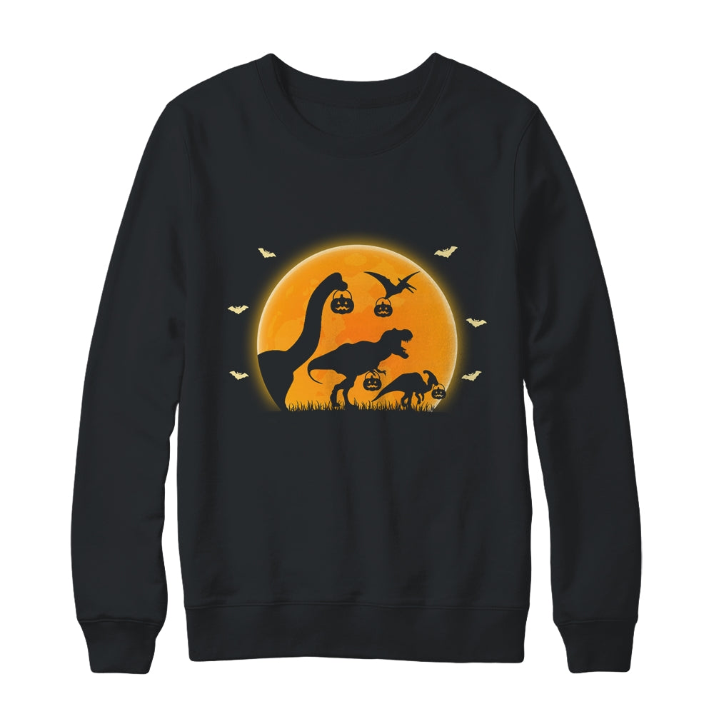 Halloween Dinosaur T-Rex Pumpkin Gift Kids Boys Girls Shirt & Sweatshirt | siriusteestore