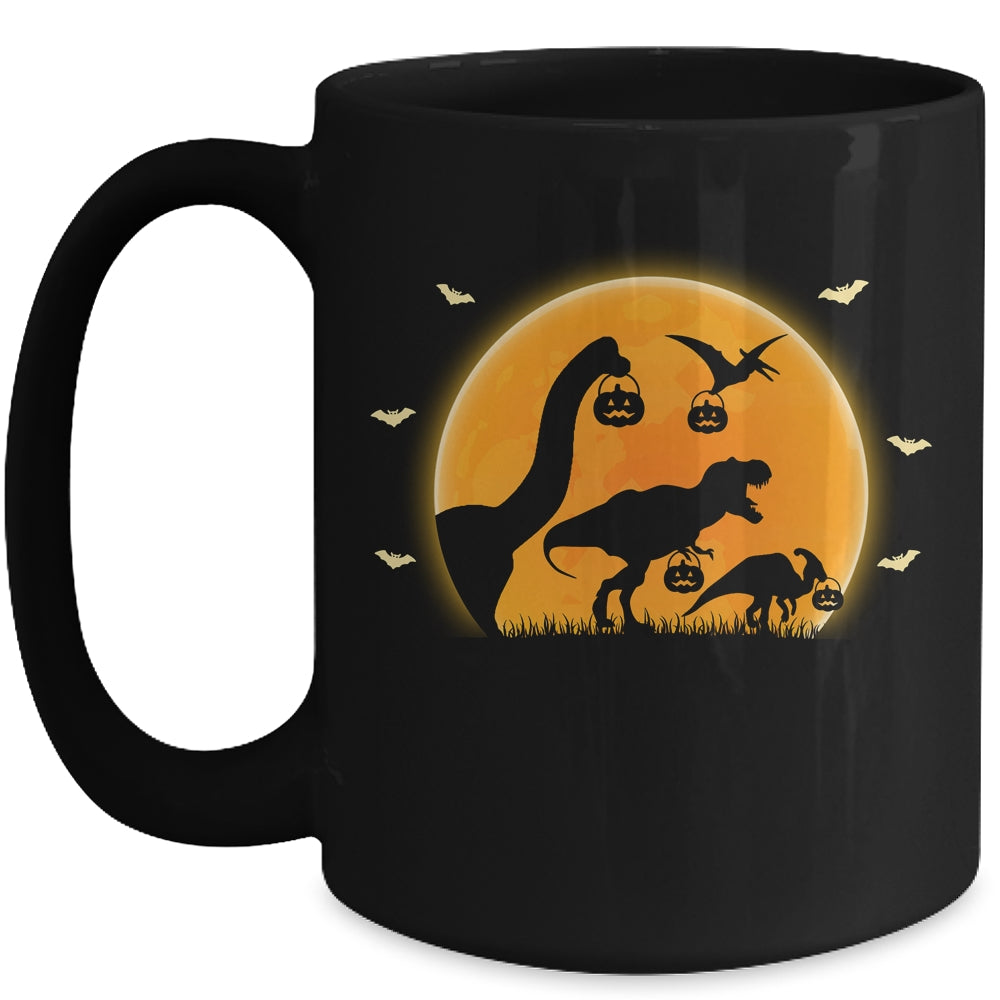 Halloween Dinosaur T-Rex Pumpkin Gift Kids Boys Girls Mug | siriusteestore