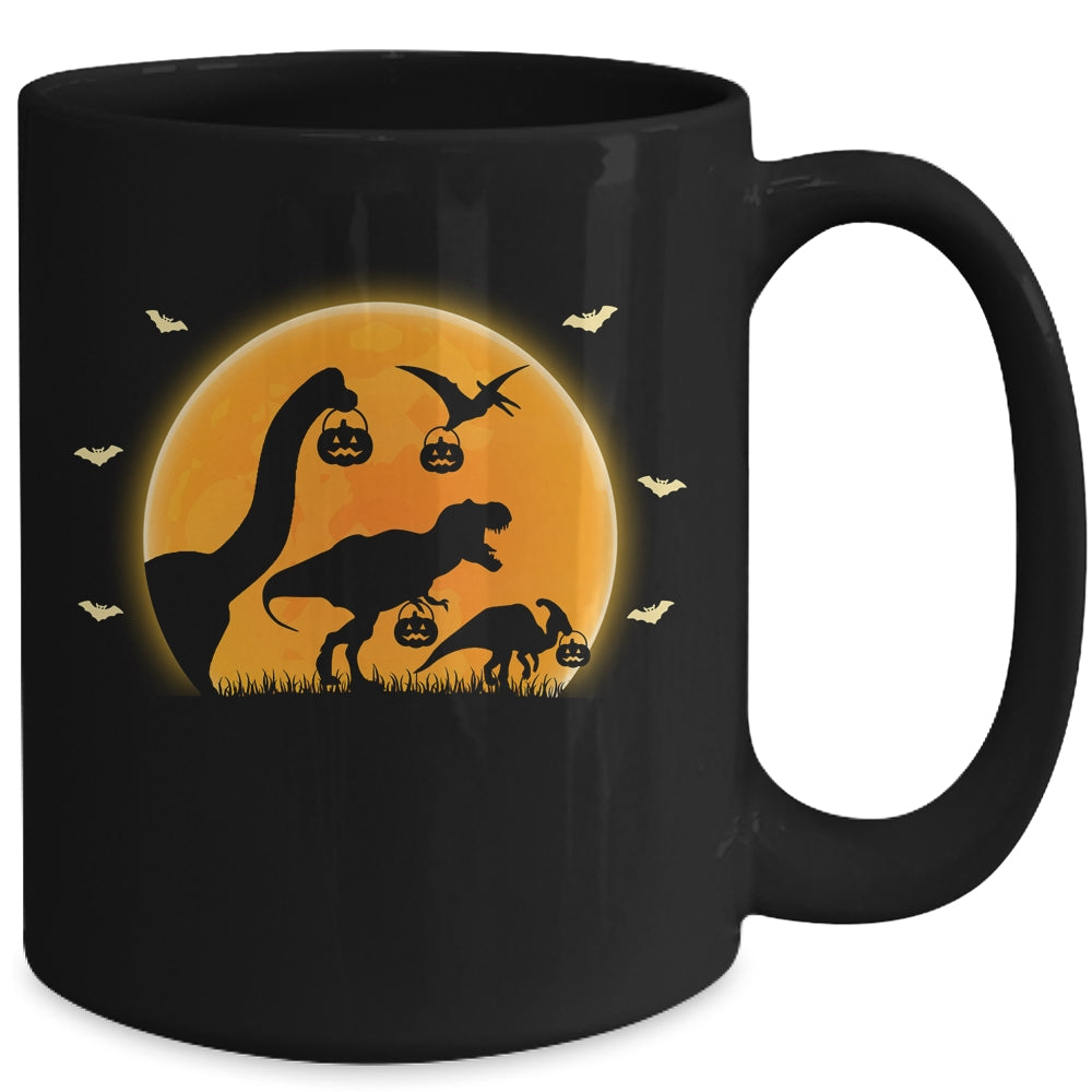 Halloween Dinosaur T-Rex Pumpkin Gift Kids Boys Girls Mug | siriusteestore