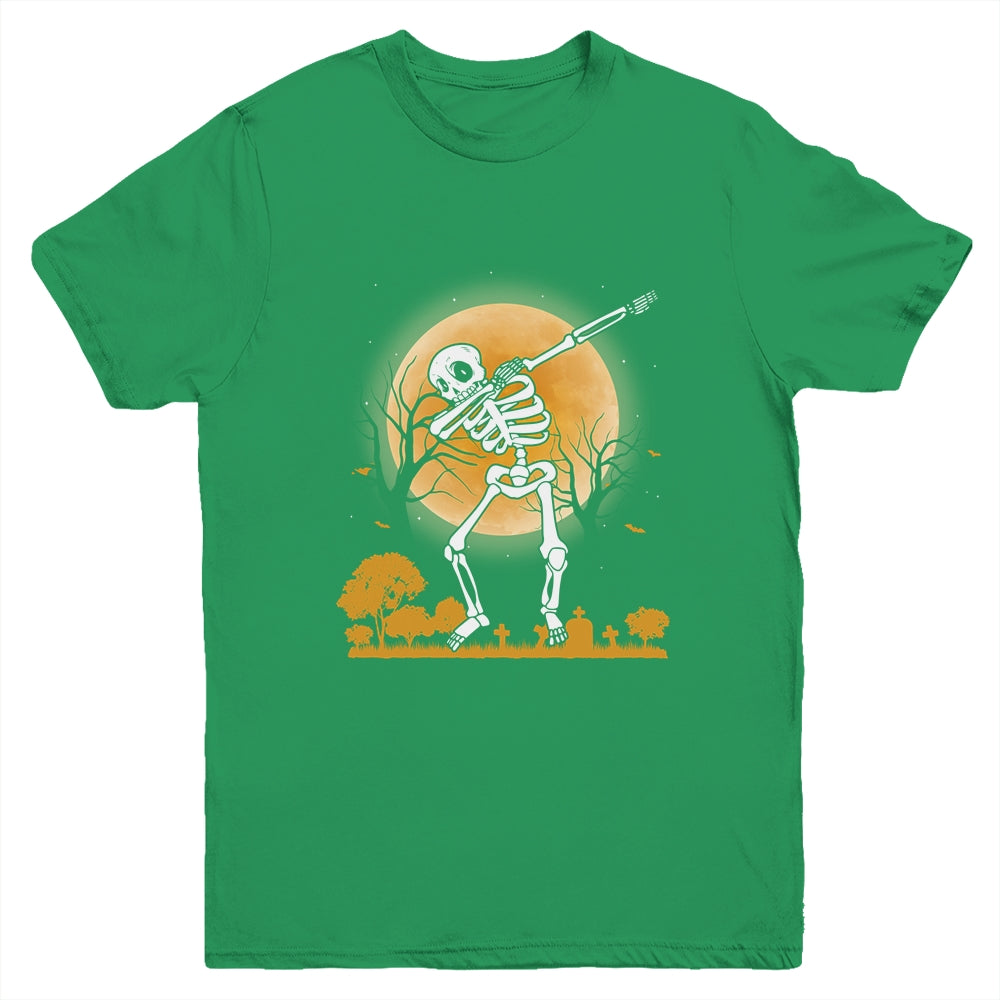 Halloween For Boys Kids Dabbing Skeleton Costume Dab Youth Shirt | siriusteestore