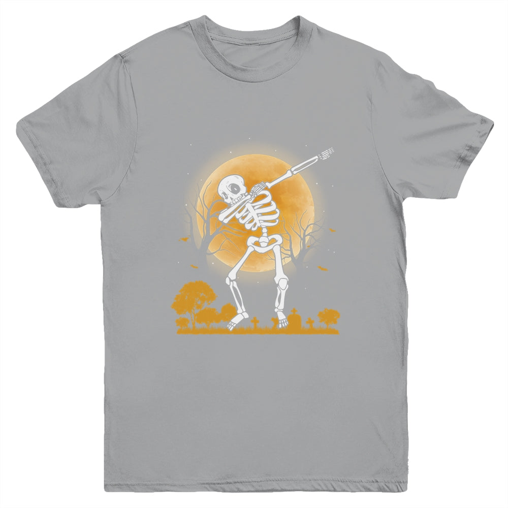 Halloween For Boys Kids Dabbing Skeleton Costume Dab Youth Shirt | siriusteestore