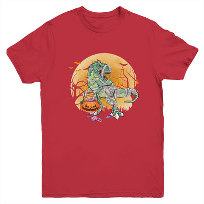 Halloween For Boys Kids Dinosaur T Rex Mummy Pumpkin Youth Shirt | siriusteestore