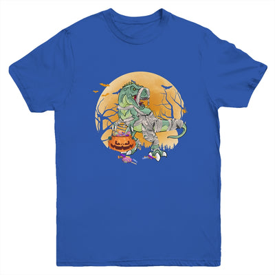 Halloween For Boys Kids Dinosaur T Rex Mummy Pumpkin Youth Shirt | siriusteestore