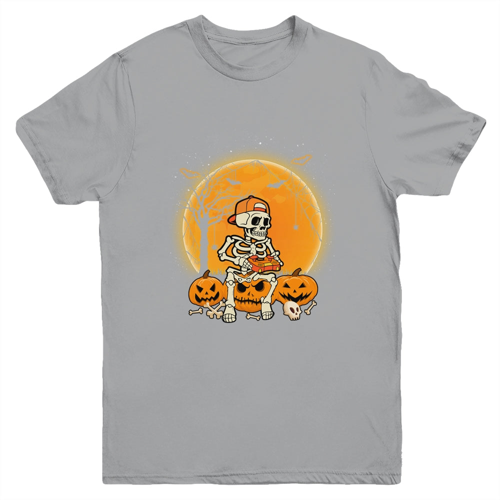 Halloween Skeleton Gamer Boys Kids Teens Gaming Youth Shirt | siriusteestore