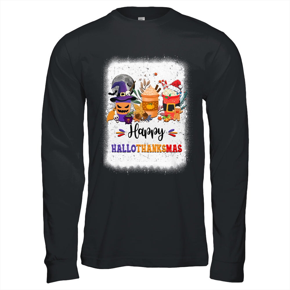 Halloween Thanksgiving Christmas Happy Hallothanksmas Coffee Shirt & Hoodie | siriusteestore