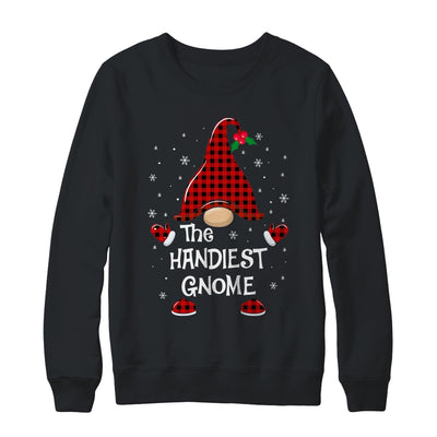 Handiest Gnome Buffalo Plaid Matching Christmas Pajama Gift Shirt & Sweatshirt | siriusteestore