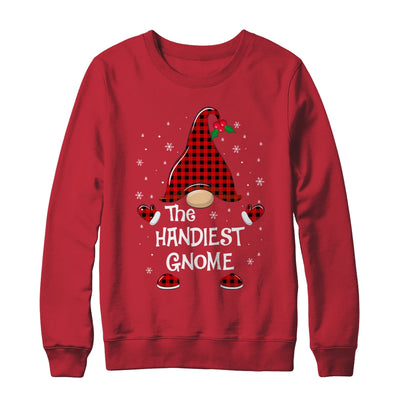 Handiest Gnome Buffalo Plaid Matching Christmas Pajama Gift Shirt & Sweatshirt | siriusteestore