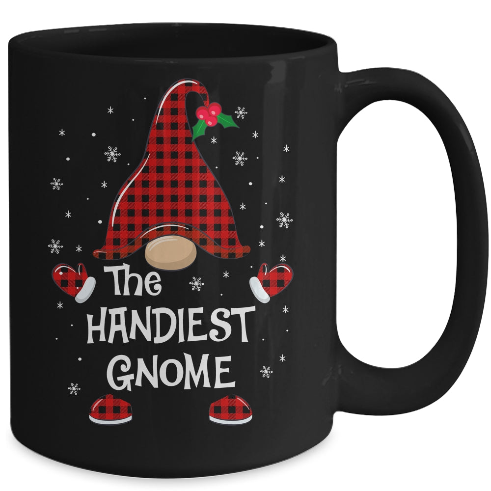 Handiest Gnome Buffalo Plaid Matching Christmas Pajama Gift Mug | siriusteestore