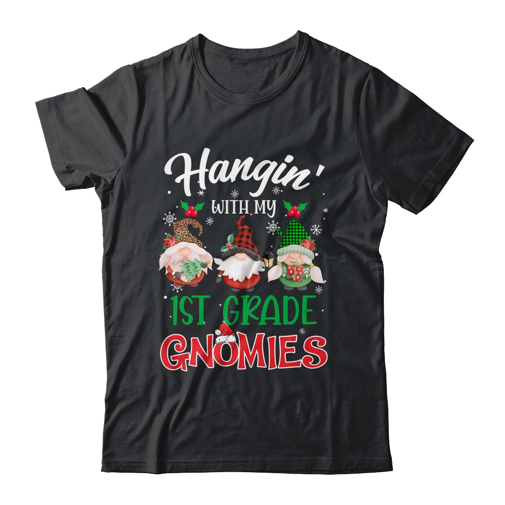 Hangin With My 1st Grade Gnomies Christmas Teacher Buffalo Shirt & Sweatshirt | siriusteestore