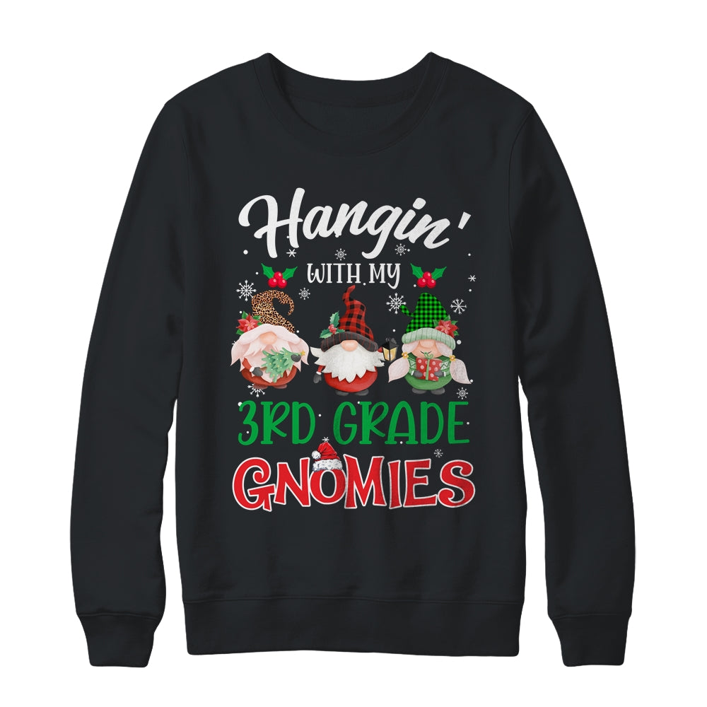 Hangin With My 3rd Grade Gnomies Christmas Teacher Buffalo Shirt & Sweatshirt | siriusteestore