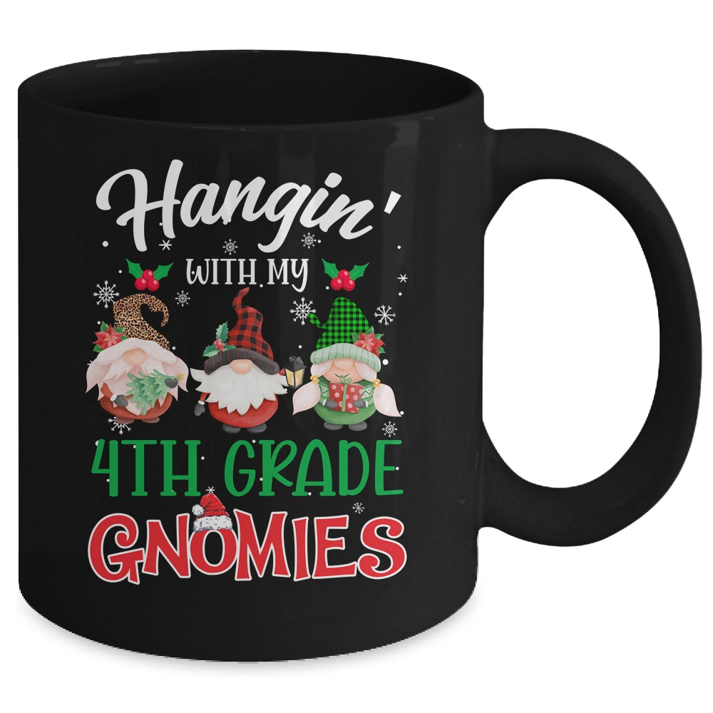 Hangin With My 4th Grade Gnomies Christmas Teacher Buffalo Mug | siriusteestore