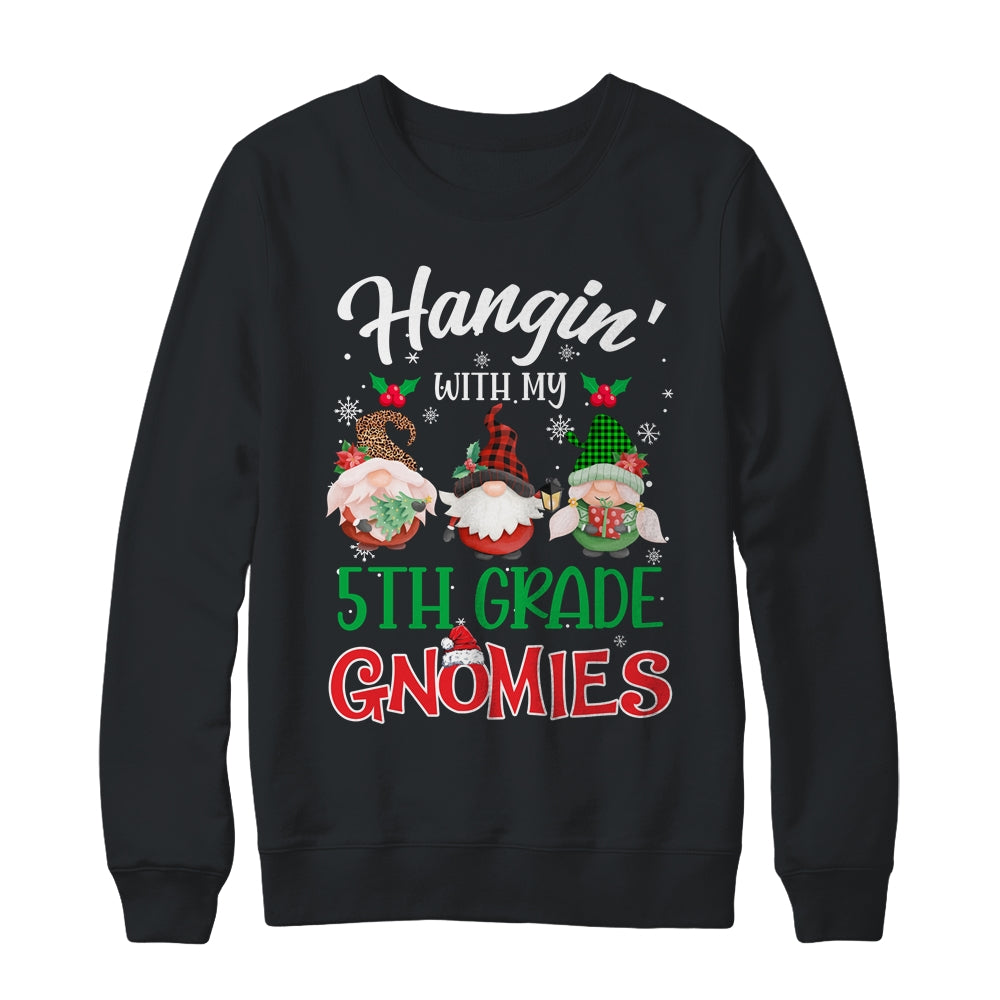 Hangin With My 5th Grade Gnomies Christmas Teacher Buffalo Shirt & Sweatshirt | siriusteestore