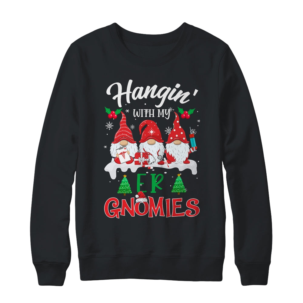 Hangin' With My ER Gnomies Nurse Christmas Santa Hat Shirt & Sweatshirt | siriusteestore
