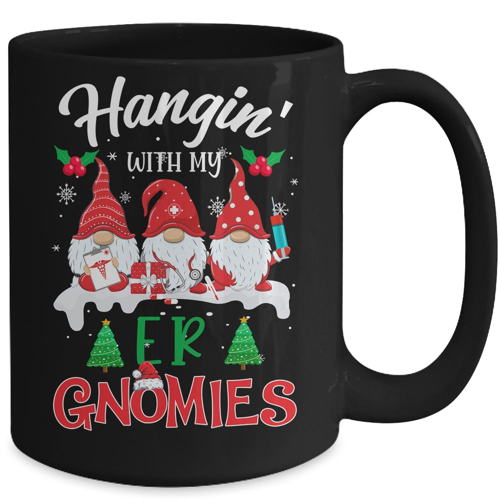 Hangin' With My ER Gnomies Nurse Christmas Santa Hat Mug | siriusteestore