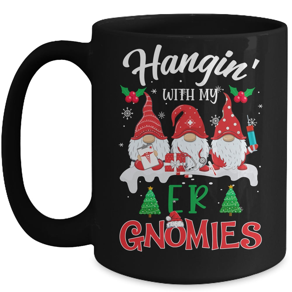 Hangin' With My ER Gnomies Nurse Christmas Santa Hat Mug | siriusteestore