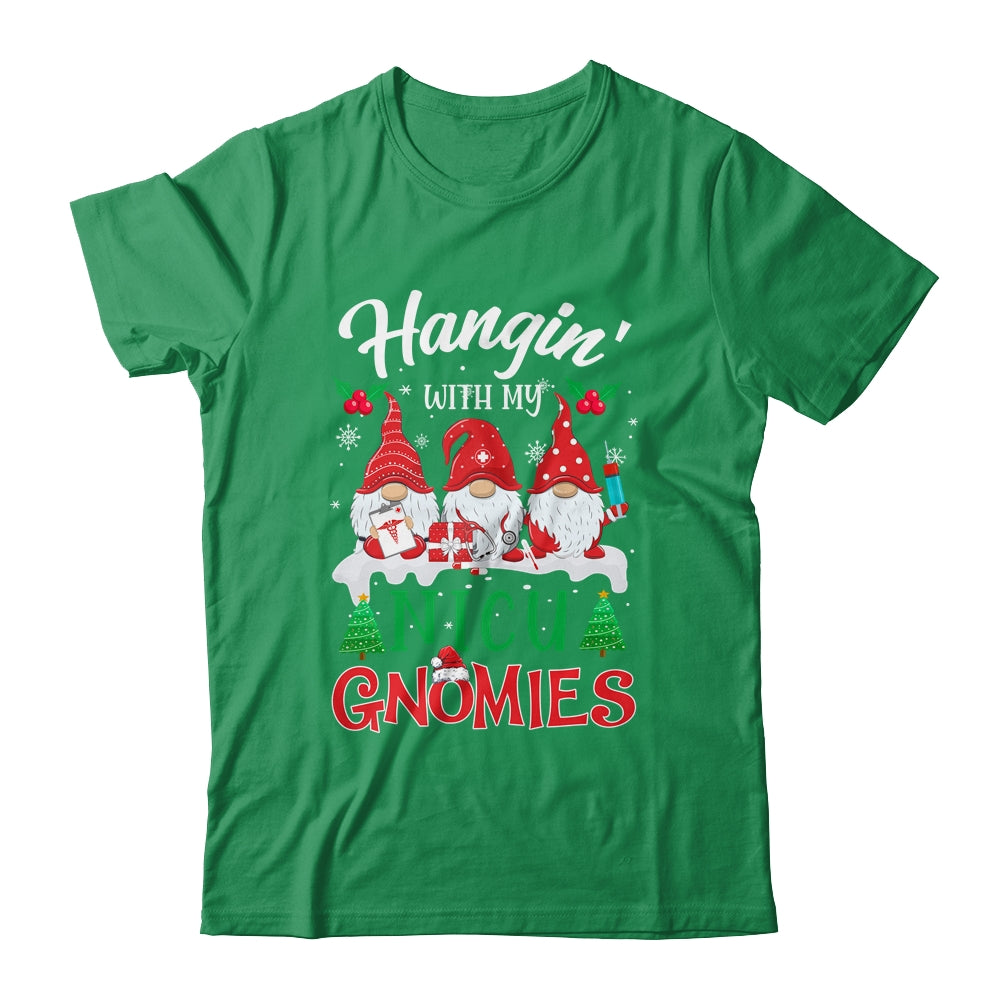 Hangin' With My NICU Gnomies Nurse Christmas Santa Hat Shirt & Sweatshirt | siriusteestore